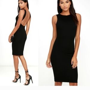 LULUS Like A Lady Black Ba Kless Midi Dress Sz.XS NWT